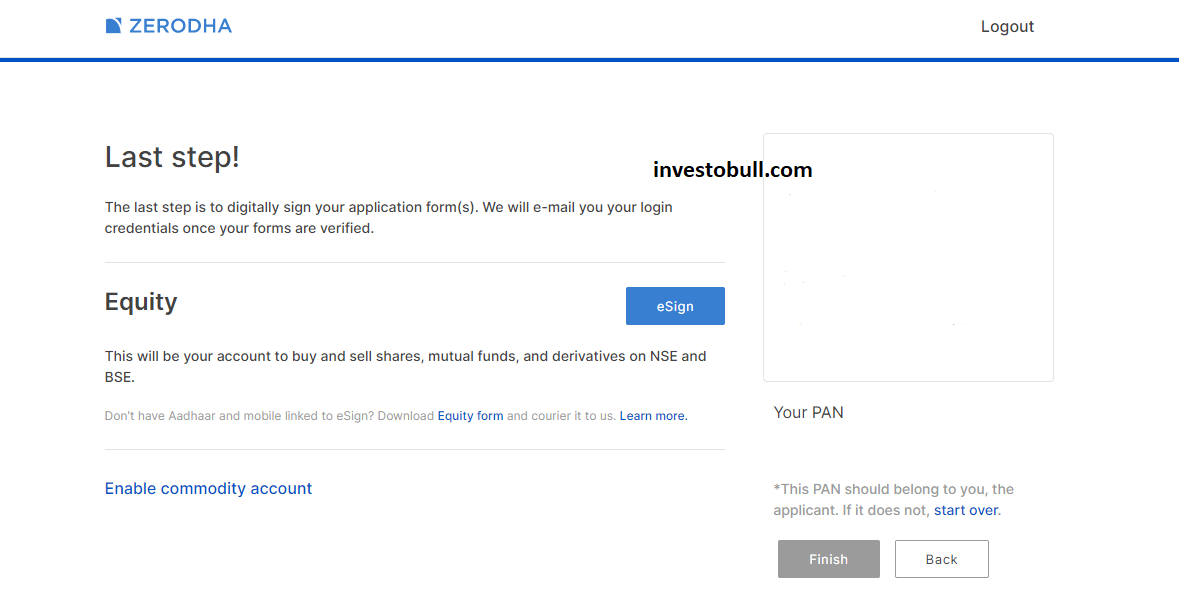 how to open zerodha account online