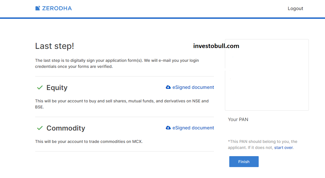 how to open zerodha account online